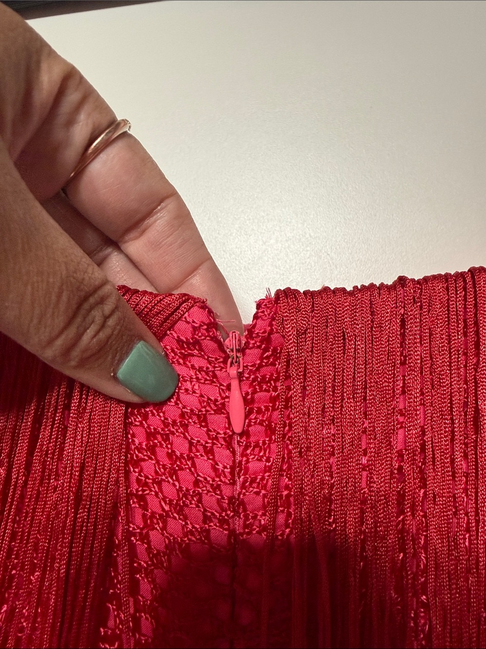 Anthropologie Let me Be Tiered Fringe Ombré Dress - Picture 10 of 17